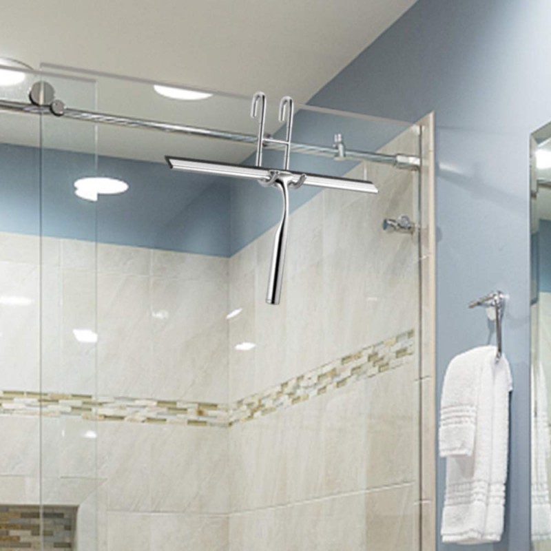 Install a towel hook/holder to unframed shower glass