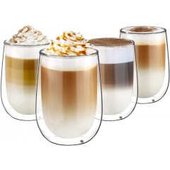 glastal Double Walled Glass Coffee Mug 12 oz Cappuccino Cups Set of 2,  Clear Glass Coffee Cups with …See more glastal Double Walled Glass Coffee  Mug