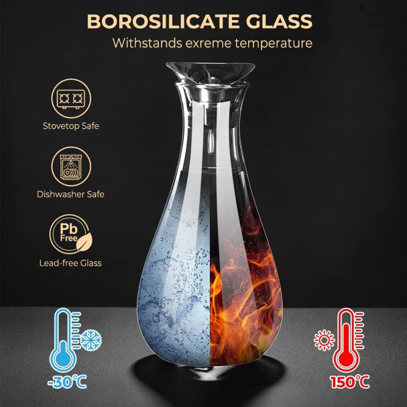 Carafe verre borosilicate 1L ref MO6293